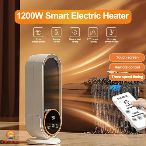 Portable Touch Screen Space Heater with Remote Control and Timing