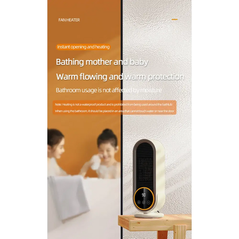 Portable Touch Screen Space Heater with Remote Control and Timing