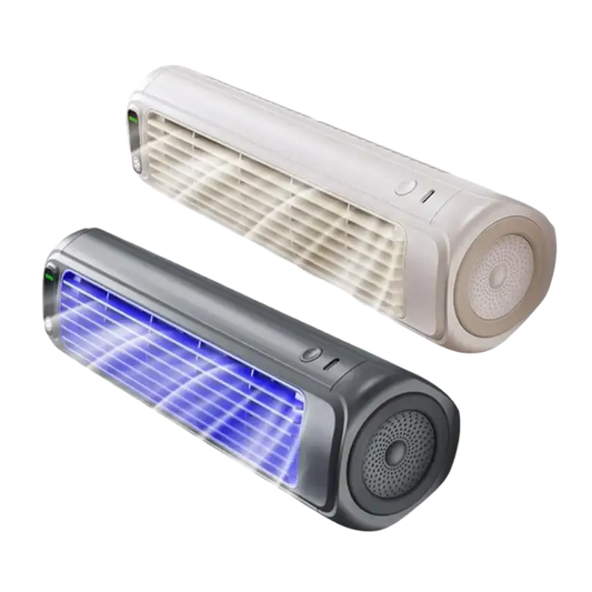 White and gray Portable Wall Summer Ultra Air Conditioner with blue LED lights