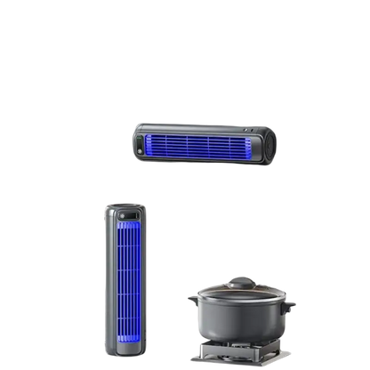 Portable wall summer ultra air conditioner fan with blue LED light