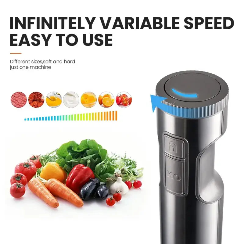 MIUI Hand Immersion Blender 1000 W Powerful 4-in-1 Stainless Steel