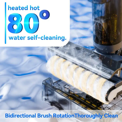 Aspirapolvere professionale senza fili con asciugatura ad aria calda e autopulente per elettrodomestici intelligenti