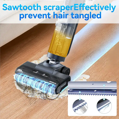 Aspirapolvere professionale senza fili con asciugatura ad aria calda e autopulente per elettrodomestici intelligenti