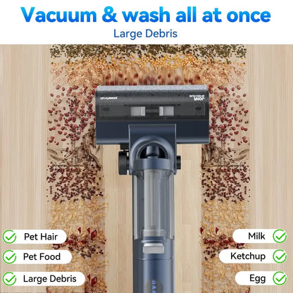 Aspirapolvere professionale senza fili con asciugatura ad aria calda e autopulente per elettrodomestici intelligenti