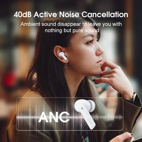 QCY HT05 ANC Wireless Earphone 40dB Noise Cancelling