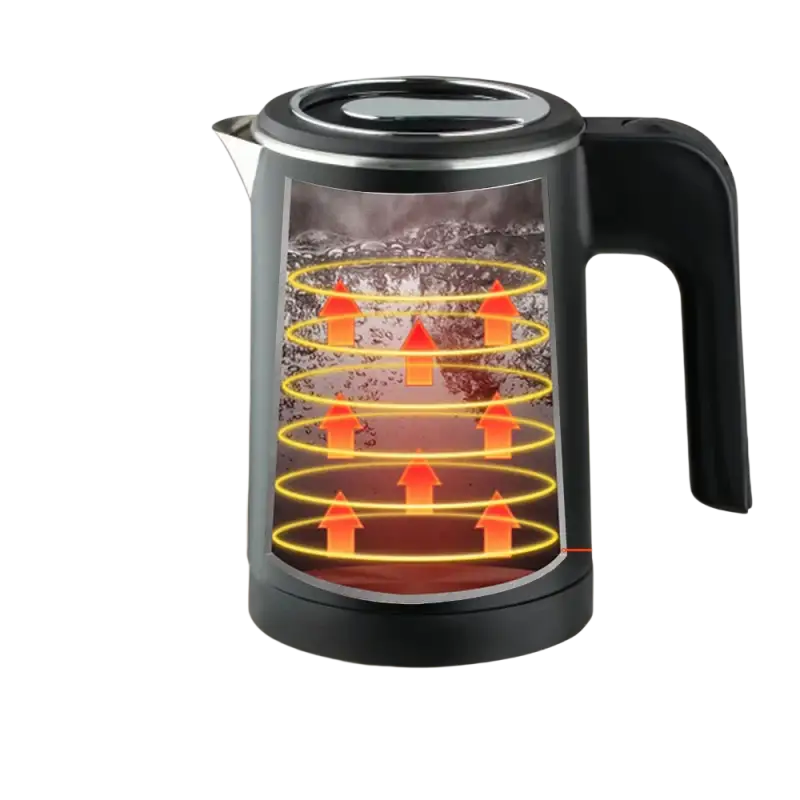 White stainless steel electric kettle with modern Raf design