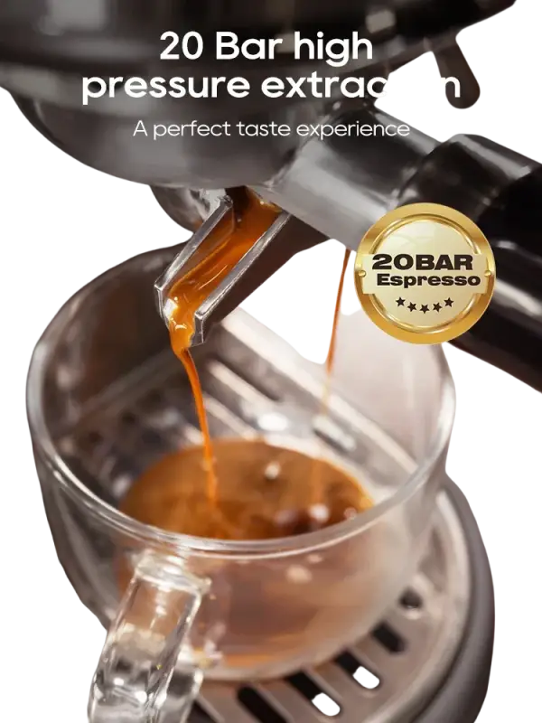 HiBREW 20 Bar Semi Automatic Espresso Coffee Machine Temperature Adjustable