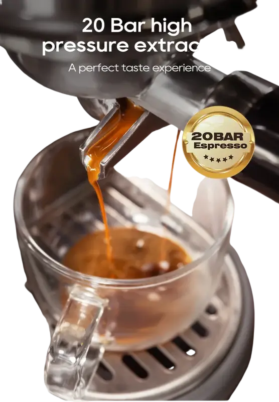HiBREW 20 Bar Semi Automatic Espresso Coffee Machine Temperature Adjustable