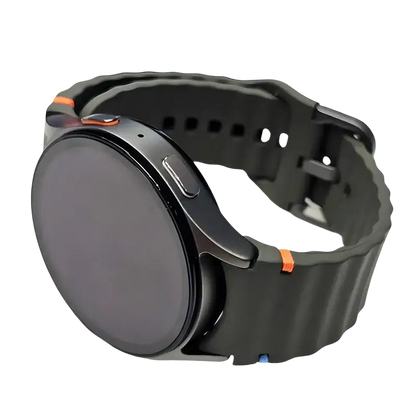 Black Samsung Galaxy Watch 7 with heart rate and sleep monitor