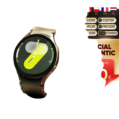 Samsung Galaxy Watch 7 with built-in GPS, Super AMOLED display, sleek black silver stainless steel case