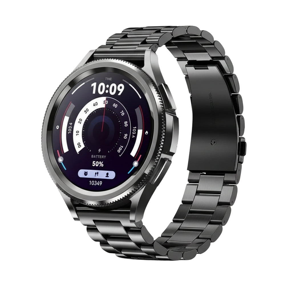 Samsung smartwatch with heart rate and blood pressure tracking