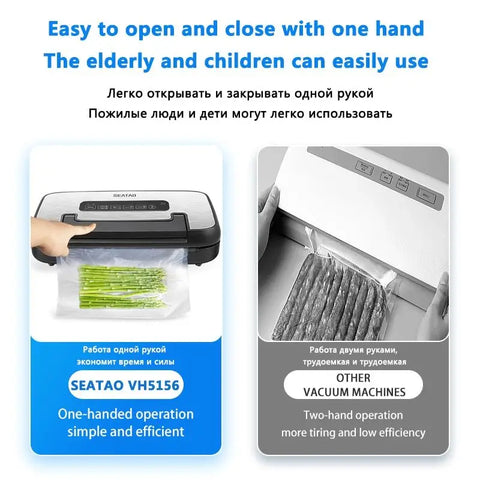 SEATAO VH5156 Save energ Food Vacuum Sealer Machine Automatic Commercial Household Food Vacuum Sealer Packaging retain freshness - laurichshop