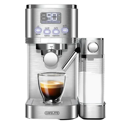 Cafelffe 3in1 Automatic Milk Froth Ground Coffee Stainless Steels 20 Bar