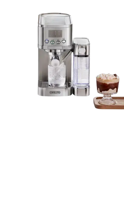 Cafelffe 3in1 Automatic Milk Froth Ground Coffee Stainless Steels 20 Bar