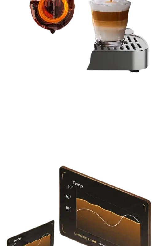 Cafelffe 3in1 Automatic Milk Froth Ground Coffee Stainless Steels 20 Bar