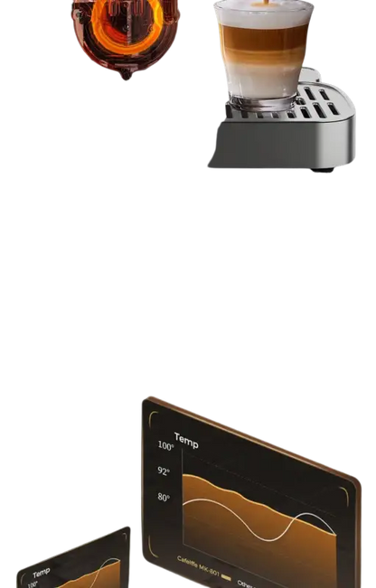 Cafelffe 3in1 Automatic Milk Froth Ground Coffee Stainless Steels 20 Bar