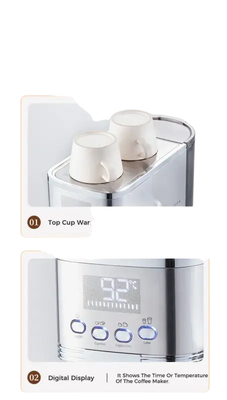 Cafelffe 3in1 Automatic Milk Froth Ground Coffee Stainless Steels 20 Bar