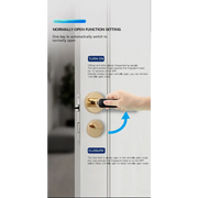 Smart Door Handle Fingerprint Password Digital Lock Tuya App Keyless