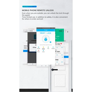 Smart Door Handle Fingerprint Password Digital Lock Tuya App Keyless