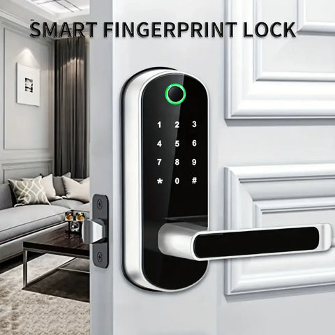 Smart Fingerprint Door Lock App Remote Control Keyless WIFI Digital Touchscreen