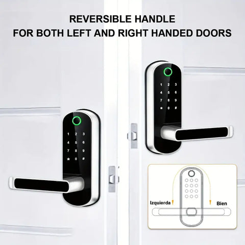 Smart Fingerprint Door Lock App Remote Control Keyless WIFI Digital Touchscreen