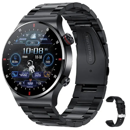 Samsung Galaxy S23 Ultra Smart Watch close-up view with Bluetooth call function and message reminder