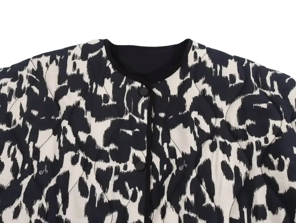 Women's Snake Skin Fashion Printed Button Long Sleeve Jacket laurichshop