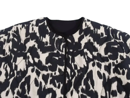 Women's Snake Skin Fashion Printed Button Long Sleeve Jacket laurichshop