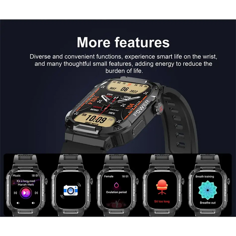 Sports Watches IP68 Waterproof 2.01’ Bluetooth Call