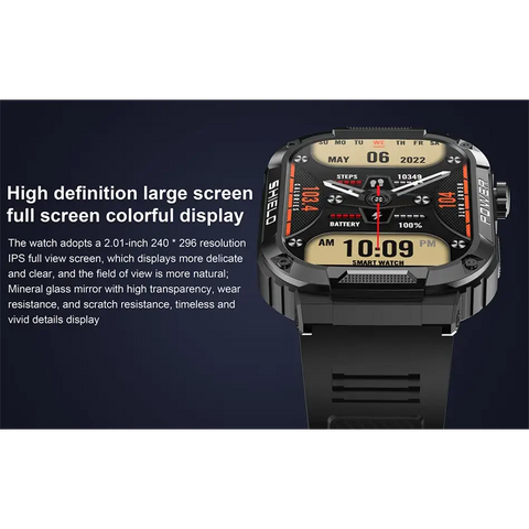 Sports Watches IP68 Waterproof 2.01’ Bluetooth Call