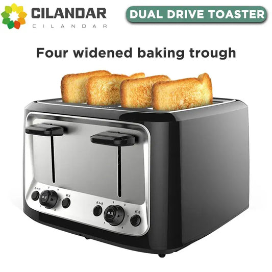 Stainless steel electric toaster household automatic baking bread maker - TS07 / CHINA