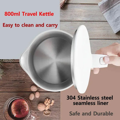 Raf Electric Kettle with 800ml stainless steel body and white lid