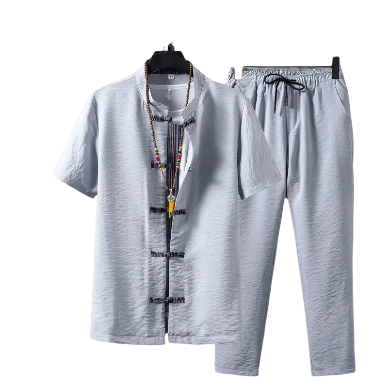 Cotton linen Male Fashion trousers and shirts full size M-XXL - Men Clothing