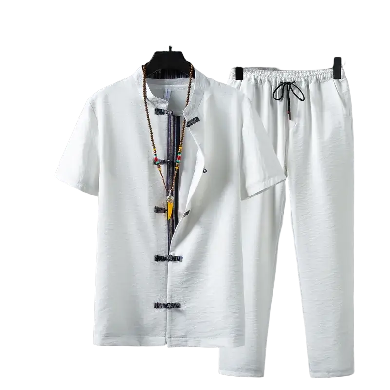Cotton linen Male Fashion trousers and shirts full size M-XXL - Men Clothing