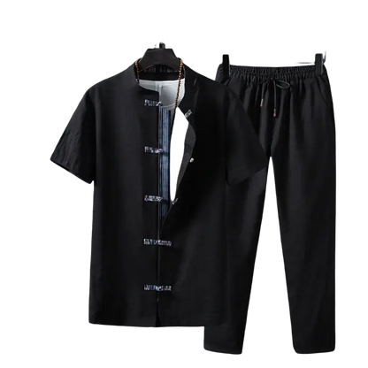 Cotton linen Male Fashion trousers and shirts full size M-XXL - Men Clothing