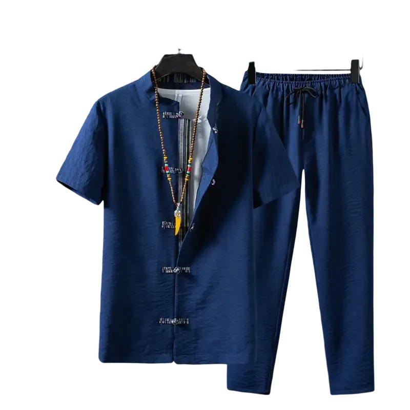 Cotton linen Male Fashion trousers and shirts full size M-XXL - Men Clothing