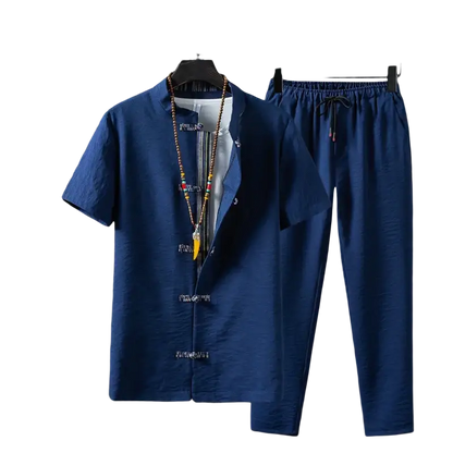 Cotton linen Male Fashion trousers and shirts full size M-XXL - Men Clothing