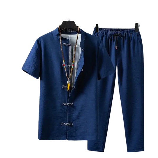 Cotton linen Male Fashion trousers and shirts full size M-XXL - Men Clothing