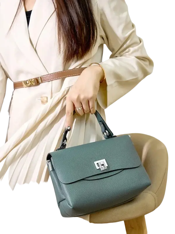 Zency Fashion Genuine Leather Top-handle Cross Body Bag For Women laurichshop