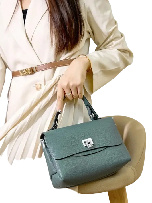 Zency Fashion Genuine Leather Top-handle Cross Body Bag For Women laurichshop