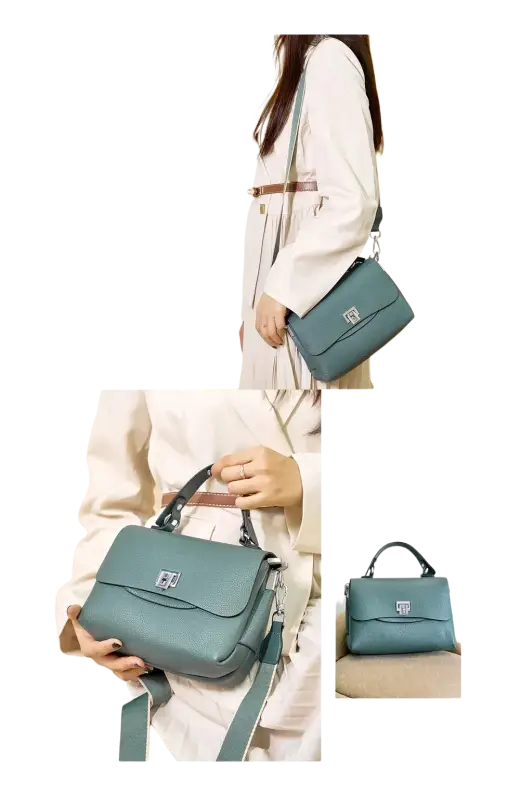 Zency Fashion Genuine Leather Top-handle Cross Body Bag For Women laurichshop