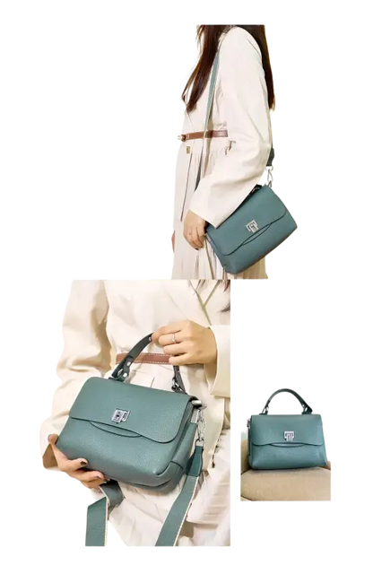 Zency Fashion Genuine Leather Top-handle Cross Body Bag For Women laurichshop