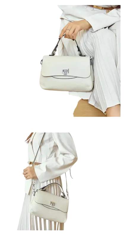 Zency Fashion Genuine Leather Top-handle Cross Body Bag For Women laurichshop