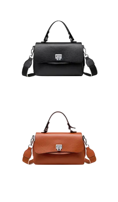 Zency Fashion Genuine Leather Top-handle Cross Body Bag For Women laurichshop