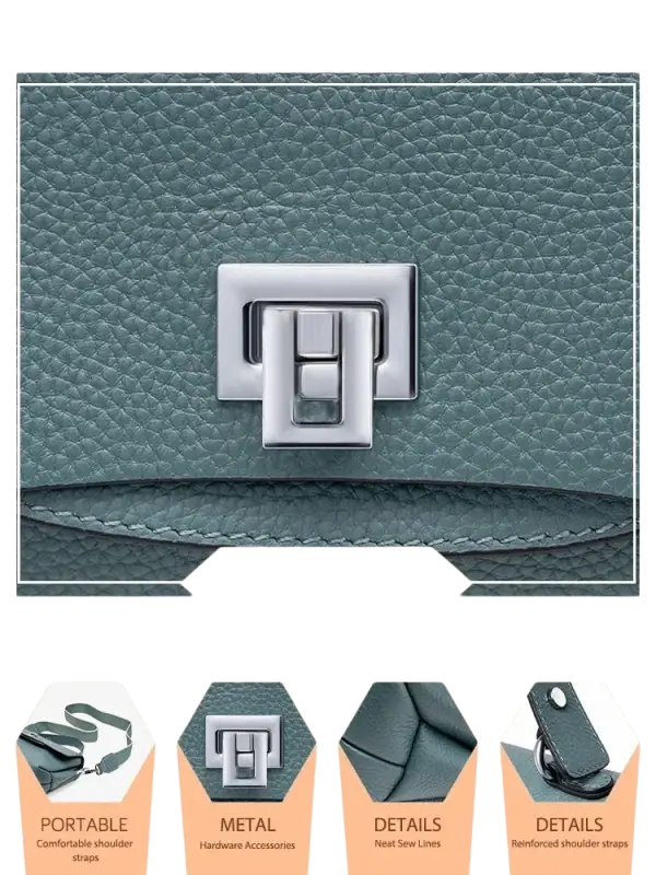 Zency Fashion Genuine Leather Top-handle Cross Body Bag For Women laurichshop