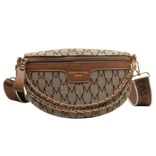 Thick Chain Women's Waist Bag Fanny Pack Fashion Shoulder Crossbody Chest Bags Female Belt Bag Crocodile Shoulder Bag - laurichshop