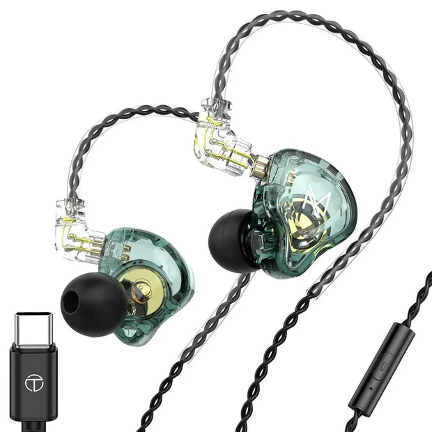 TRN MT1 In Ear Earphone Dynamic DJ Monitor - laurichshop