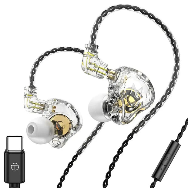 TRN MT1 In Ear Earphone Dynamic DJ Monitor - laurichshop