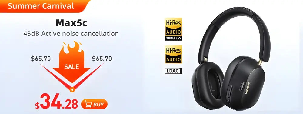 UGREEN HiTune T6 ANC TWS Wireless Earbuds Active Noise Cancellation
