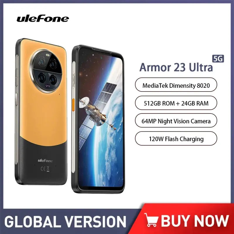 Ulefone Armor 23 Ultra 5 G Rugged Phones 512 GB ROM 55 W Wireless Charging